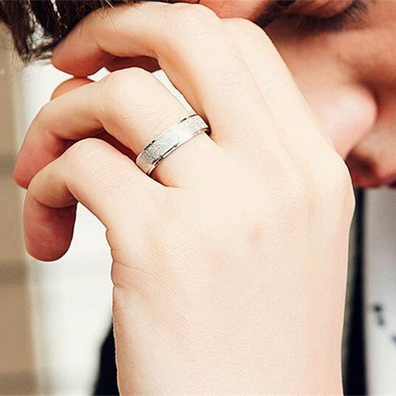Fashion Minimalist Frosted Thi - Minimalist Ring Stackable 评论和价格