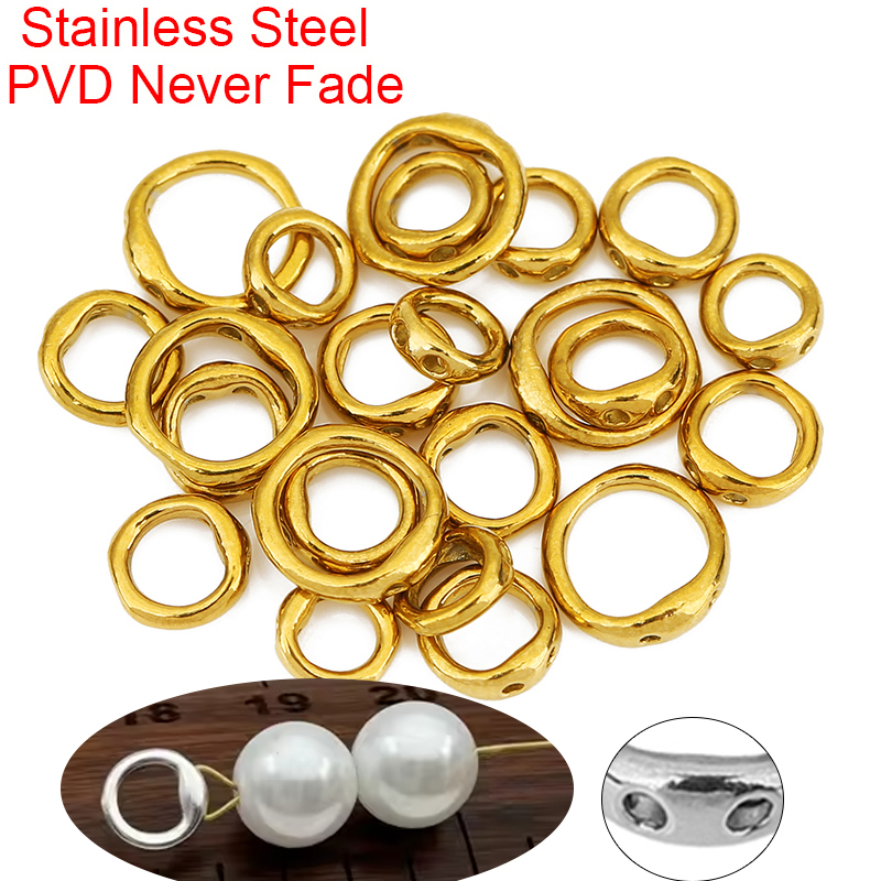 20pcs Stainless Steel Necklace - Charm Bracelet Beads 评论和价格
