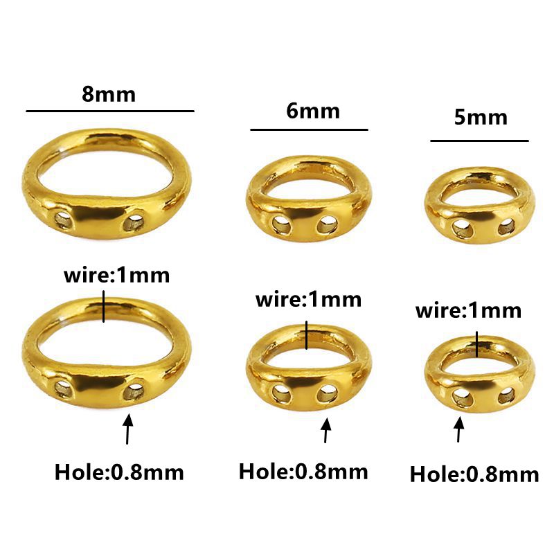 30pcs 5/6/8mm Stainless Steel  - Charm Bracelet Beads 评论和价格