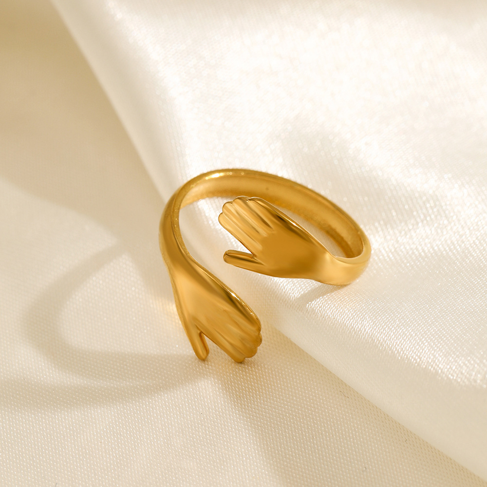Interlocking Embrace Ring For  - Minimalist Ring Stackable 评论和价格