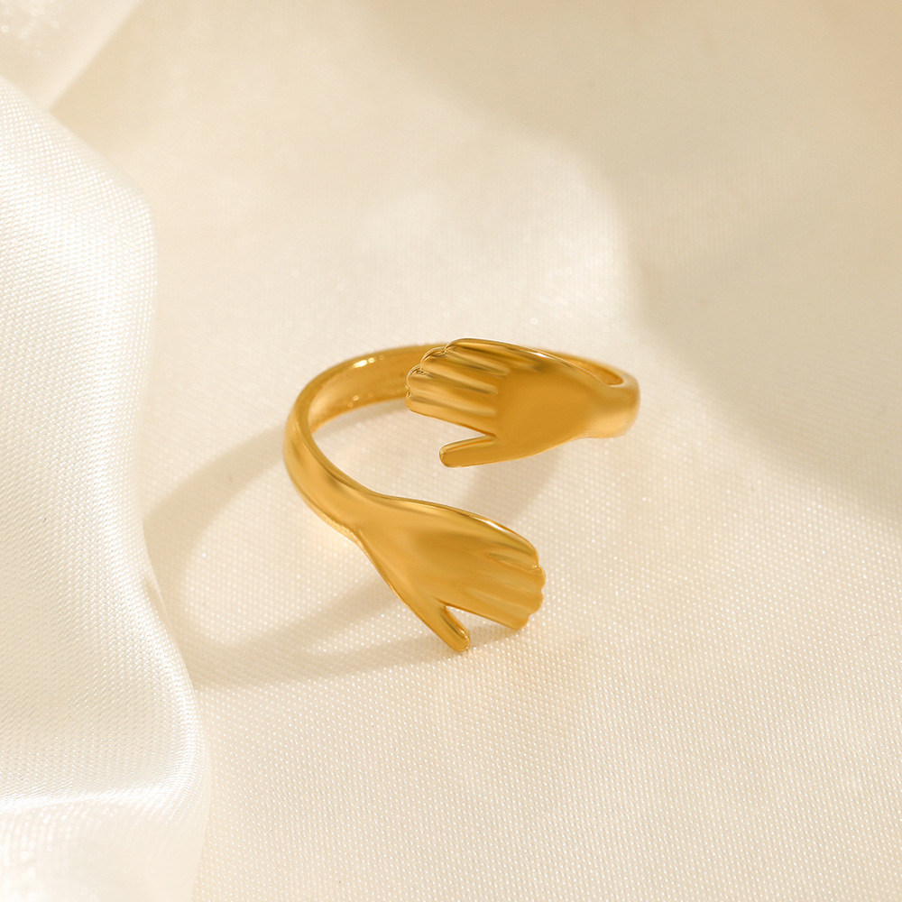 Interlocking Embrace Ring For  - Minimalist Ring Stackable 评论和价格
