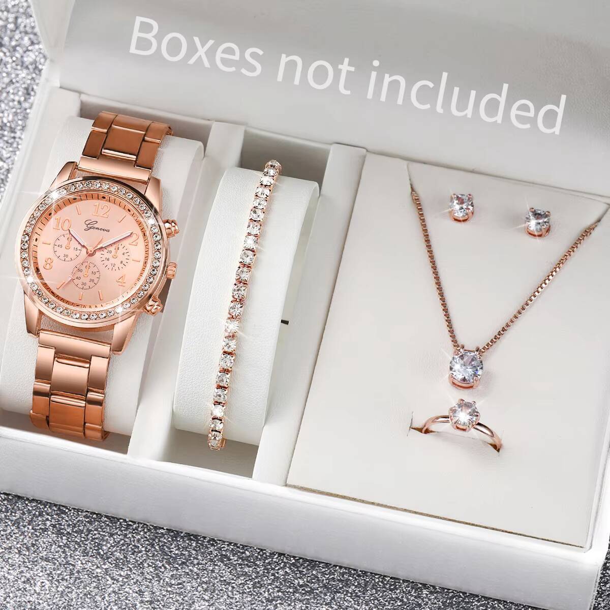 6PCS/Set Fashion Rhinestone Wo - Jewelry Watches Box 评论和价格