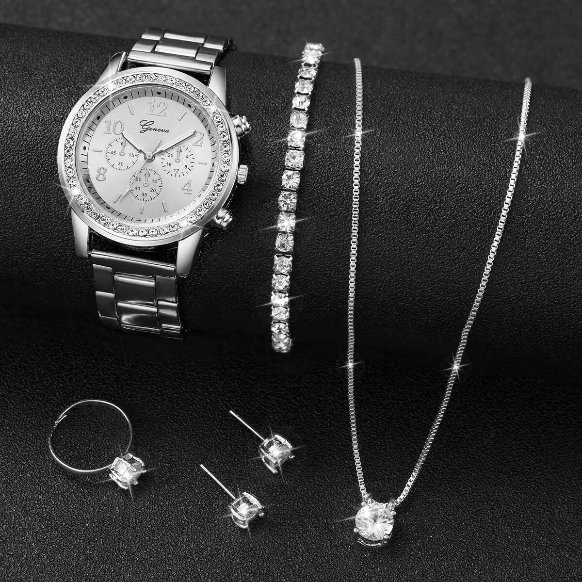 6PCS/Set Fashion Rhinestone Wo - Jewelry Watches Box 评论和价格