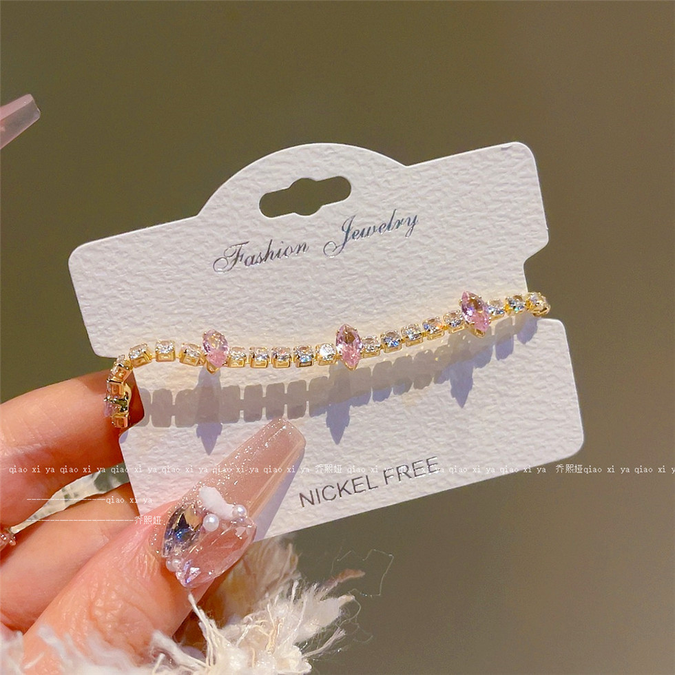 Pink Full Diamand Zircon Brace - Best Jewelry Watches 评论和价格