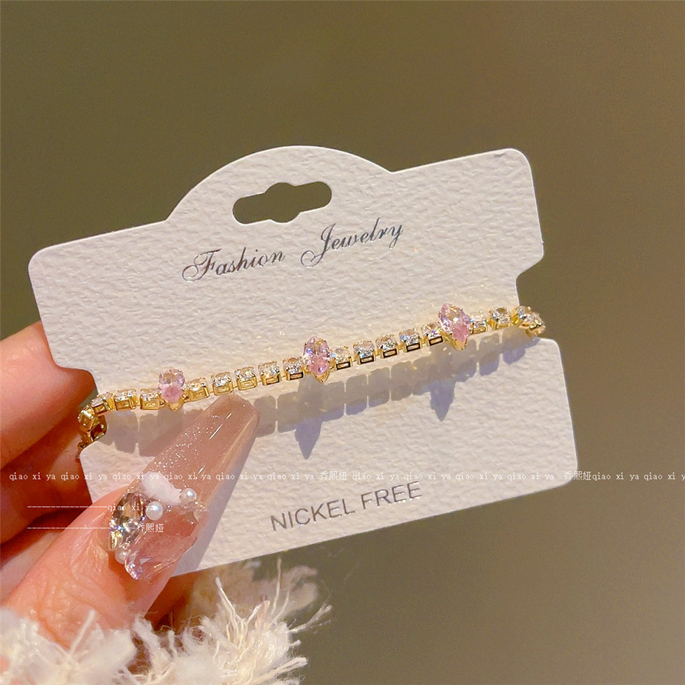 Pink Full Diamand Zircon Brace - Best Jewelry Watches 评论和价格