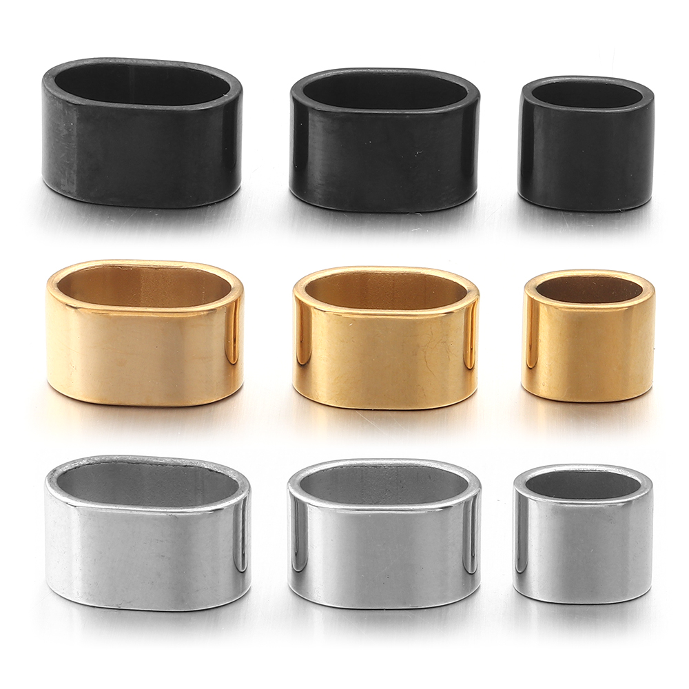 6pcs Flat Stainless Steel Tube - Charm Bracelet Beads 评论和价格