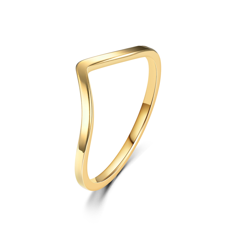Minimalist Irregular Chevron V - Minimalist Ring Stackable 评论和价格