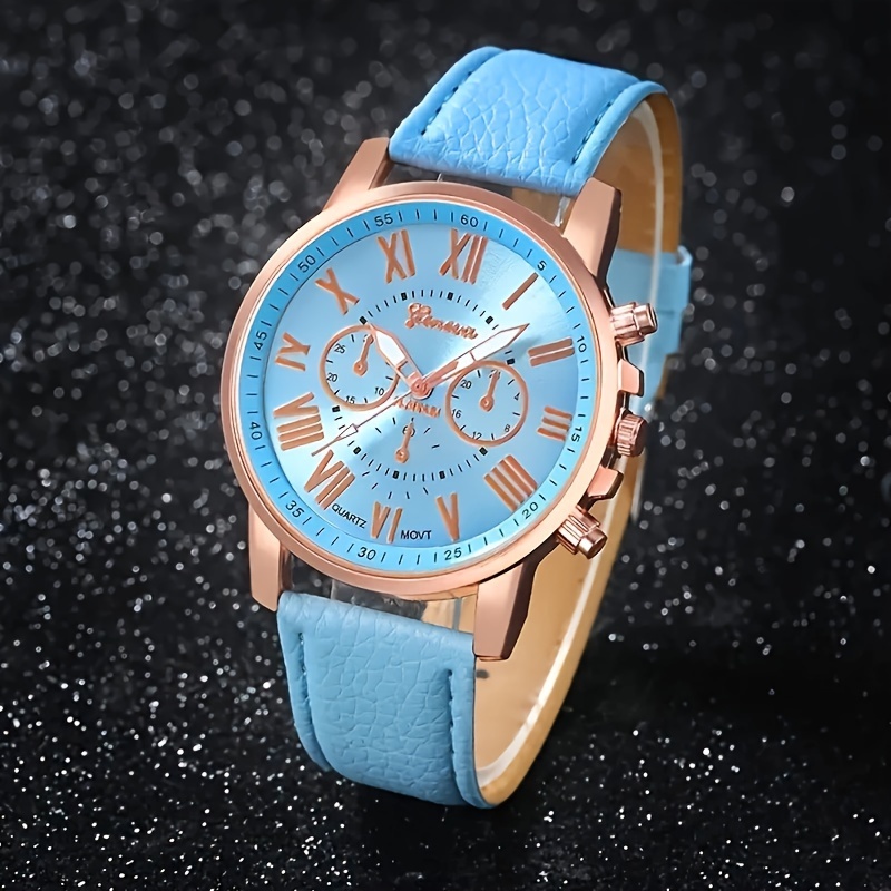 Elegant Rose Gold Sky-Blue Lov - Stones Watches & Jewelry In Sweden Ab 评论和价格