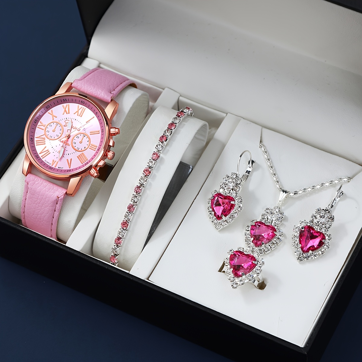 Elegant Rose Gold Sky-Blue Lov - Stones Watches & Jewelry In Sweden Ab 评论和价格