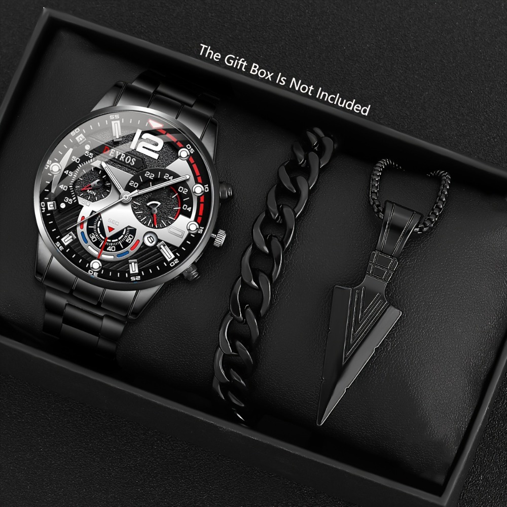 3pcs/set Fashion Men's Watch B - Best Jewelry Watches 评论和价格