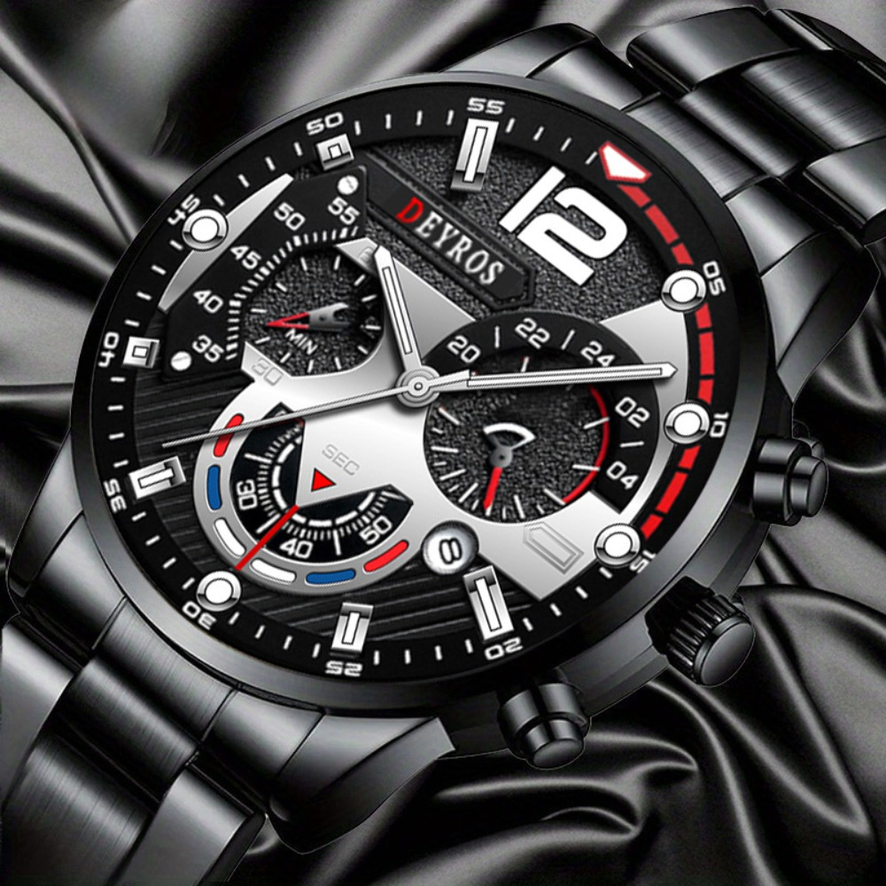 3pcs/set Fashion Men's Watch B - Best Jewelry Watches 评论和价格