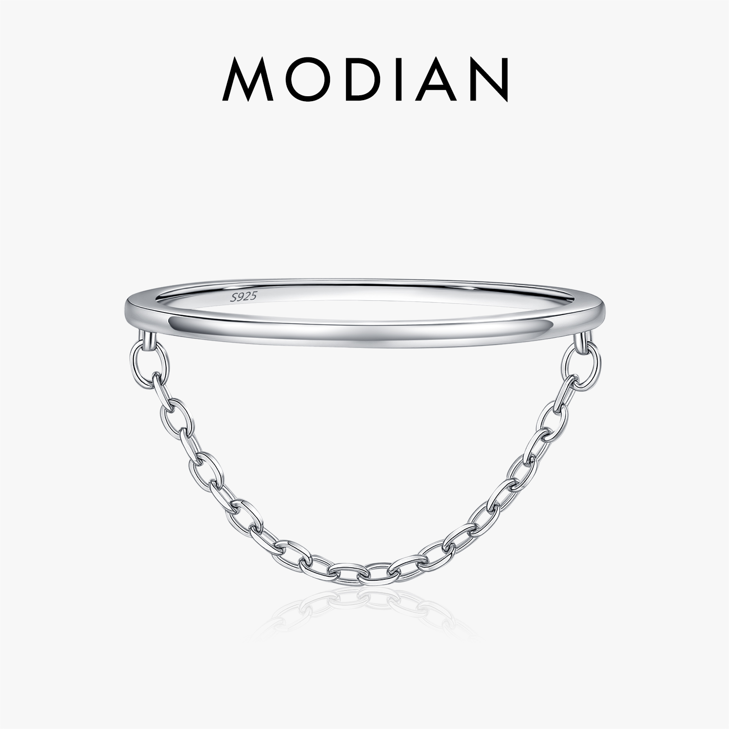 MODIAN 925 Sterling Silver Tas - Minimalist Ring Stackable 评论和价格