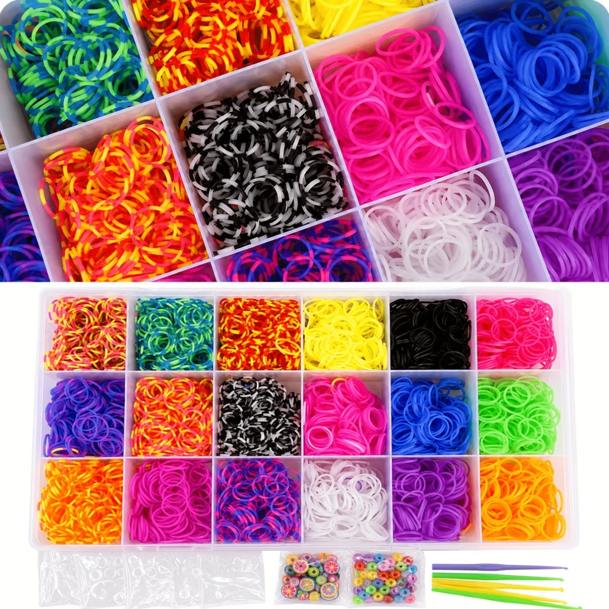 4800 Loom Bands Kit, Rubber Ba - Charm Bracelet Beads 评论和价格