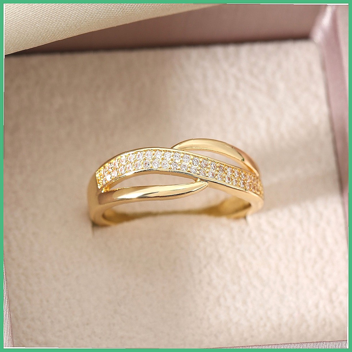 Cross Finger Ring Set with Ful - Minimalist Ring Stackable 评论和价格