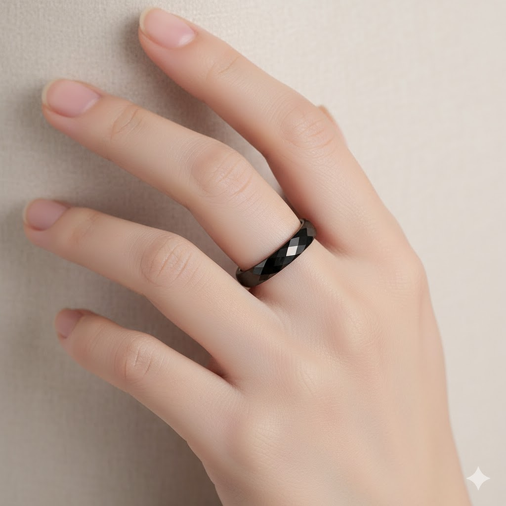 3mm Ceramic Wedding Band for W - Minimalist Ring Stackable 评论和价格