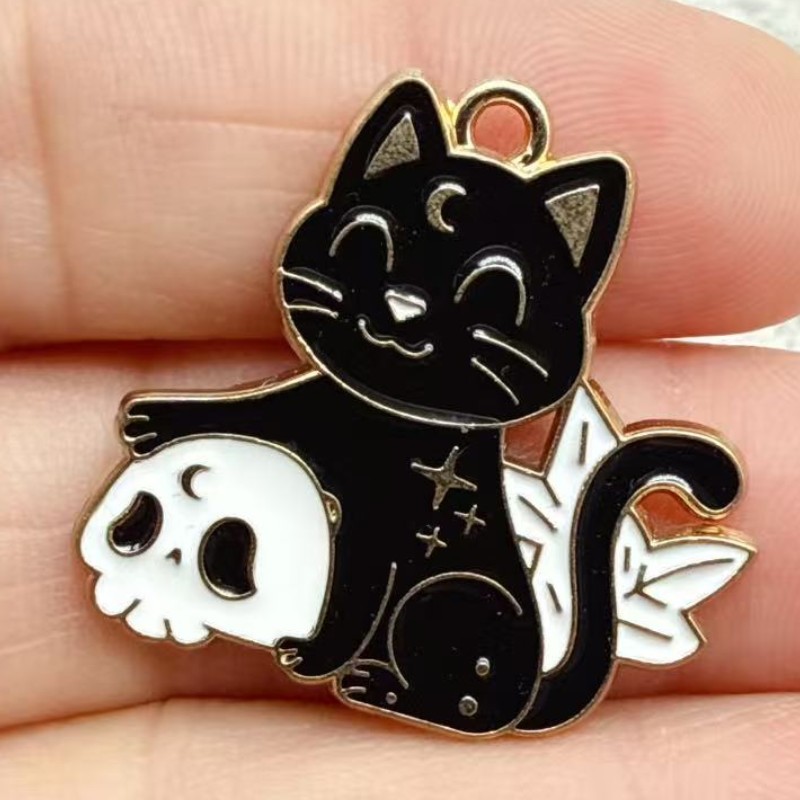 10pcs Original Alloy Enamel Bl - Charm Bracelet Beads 评论和价格
