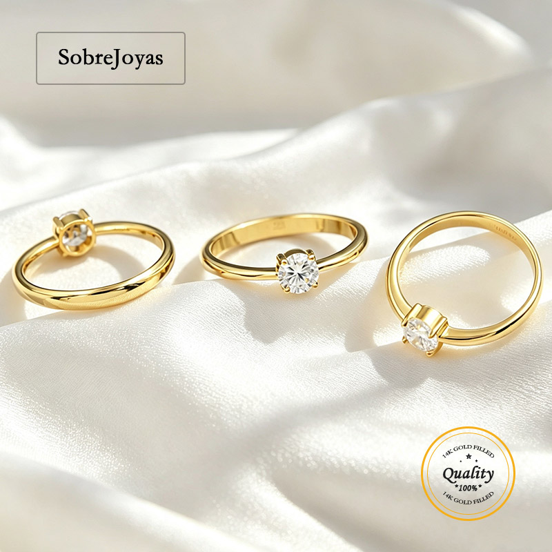 14K Gold Filled 5A CZ Ring for - Minimalist Ring Stackable 评论和价格