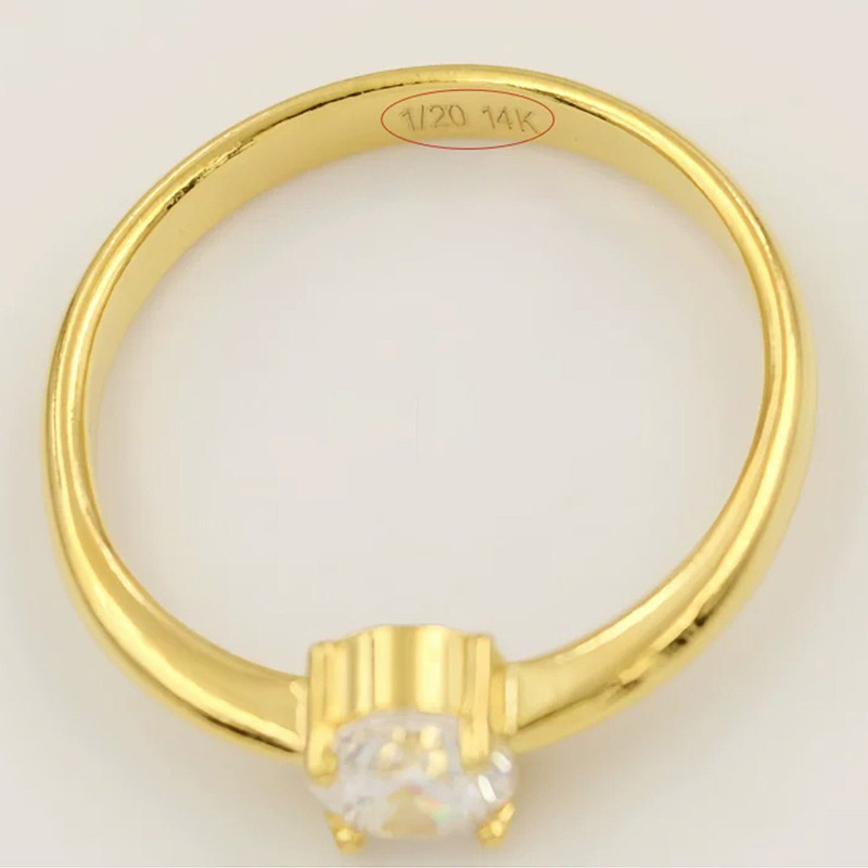 14K Gold Filled 5A CZ Ring for - Minimalist Ring Stackable 评论和价格
