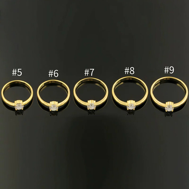 14K Gold Filled 5A CZ Ring for - Minimalist Ring Stackable 评论和价格