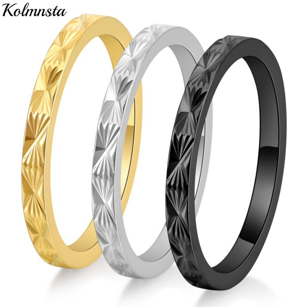 Kolmnsta 2mm Titanium Steel St - Minimalist Ring Stackable 评论和价格