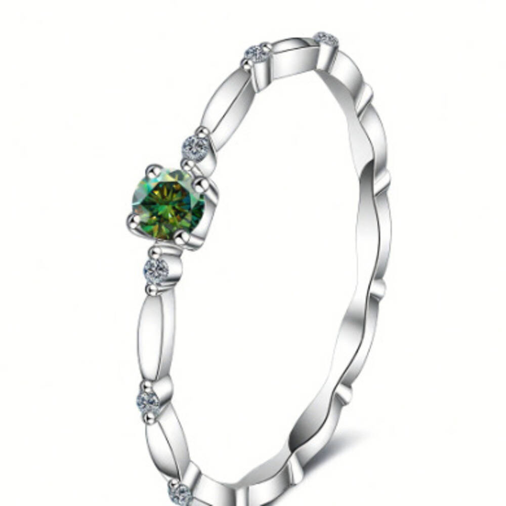 925 Sterling Silver Bamboo Sta - Minimalist Ring Stackable 评论和价格