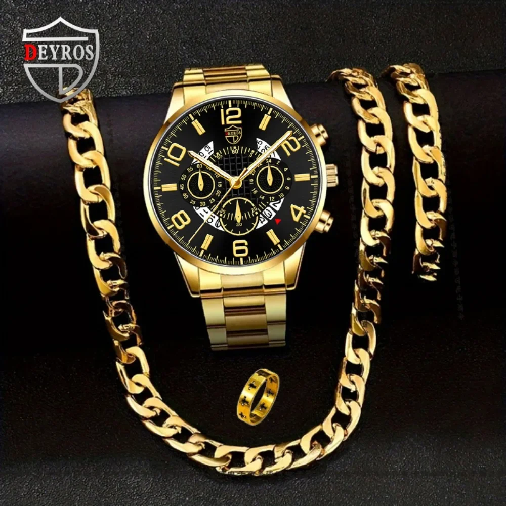 4pcs/set Men's Casual Watch Al - Best Jewelry Watches 评论和价格