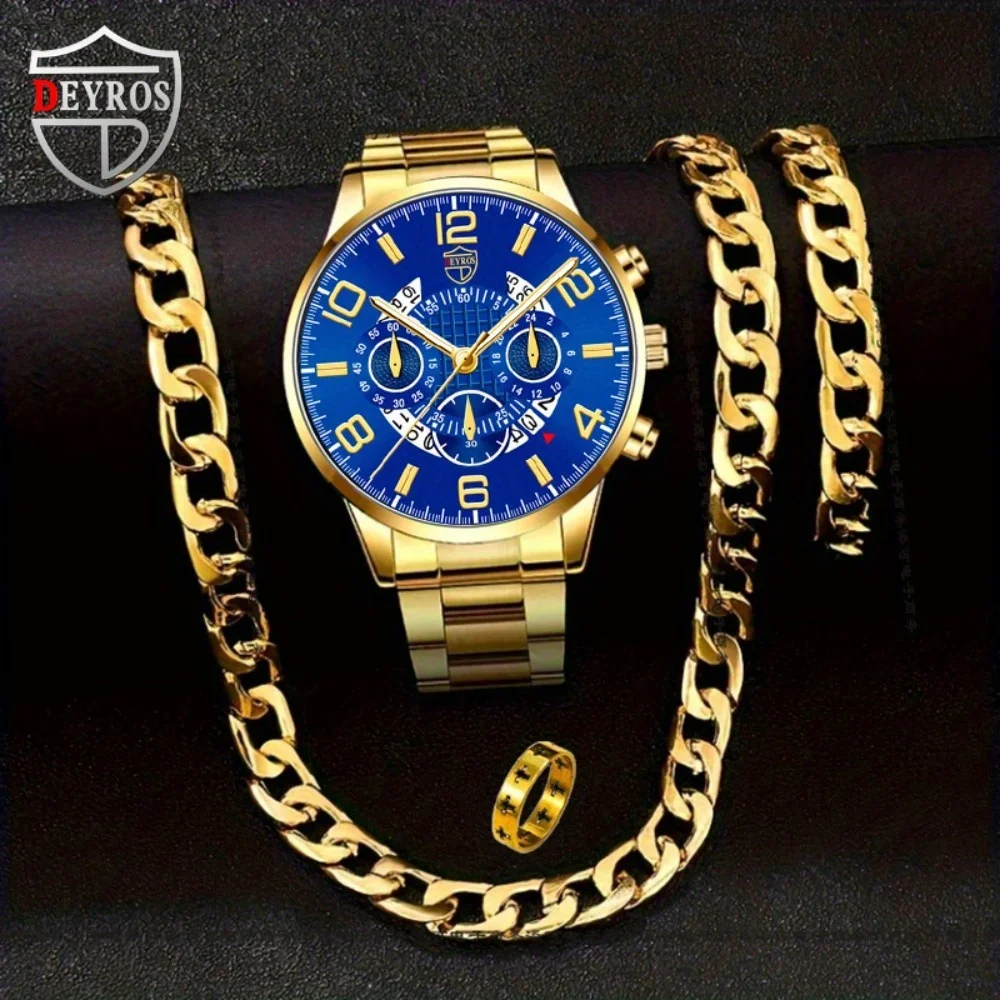 4pcs/set Men's Casual Watch Al - Best Jewelry Watches 评论和价格
