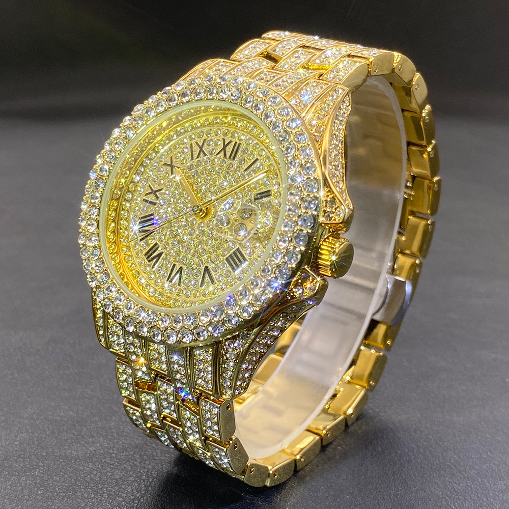 Big Gold Silver Black Wristwat - Stones Watches & Jewelry In Sweden Ab 评论和价格