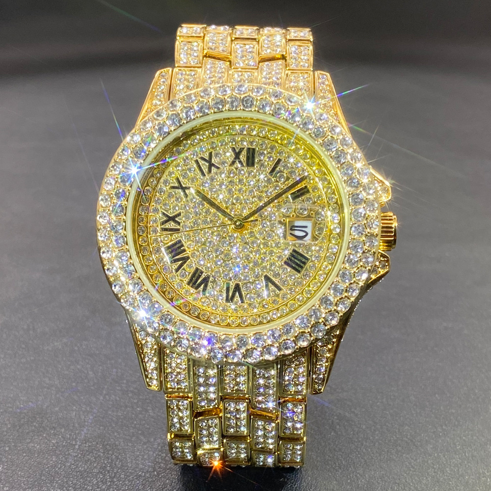 Big Gold Silver Black Wristwat - Stones Watches & Jewelry In Sweden Ab 评论和价格