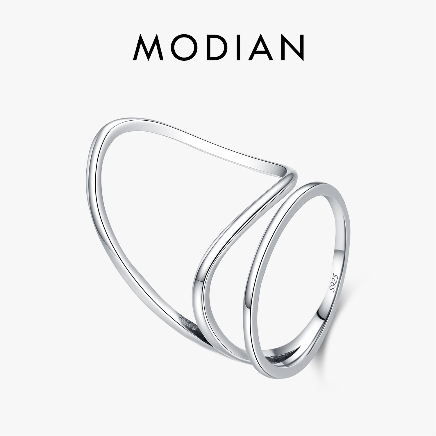 MODIAN 925 Sterling Silver Min - Minimalist Ring Stackable 评论和价格